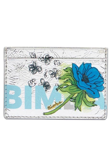 SILVER LEATHER CARD HOLDER by Bimba y Lola