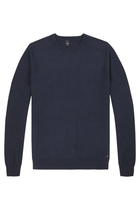 MADDEN | COTTON CASHMERE PULLOVER NAVY BLUE by WAHTS