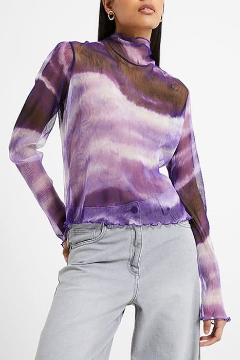 SASKIA RUCHED ELMIRA TOP PURPLE by French Connection