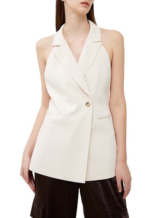 HARRIE HALTER NK WAISTCOAT WHITE by French Connection