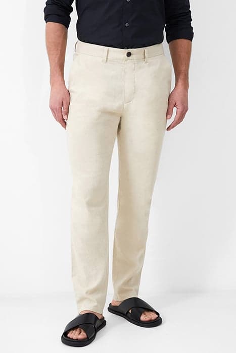 LINEN BLEND TROUSER BROWN by French Connection