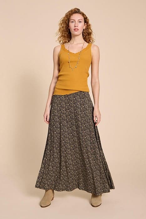 JADA ECO VERO MAXI SKIRT BLACK PRINT by White Stuff