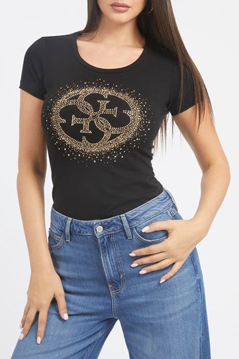 SS CN 4G LOGO TEE JET BLACK A996 by GUESS ECO