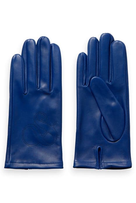 PERFORATED LOGO GLOVES DUTCH BLUE by Scotch & Soda