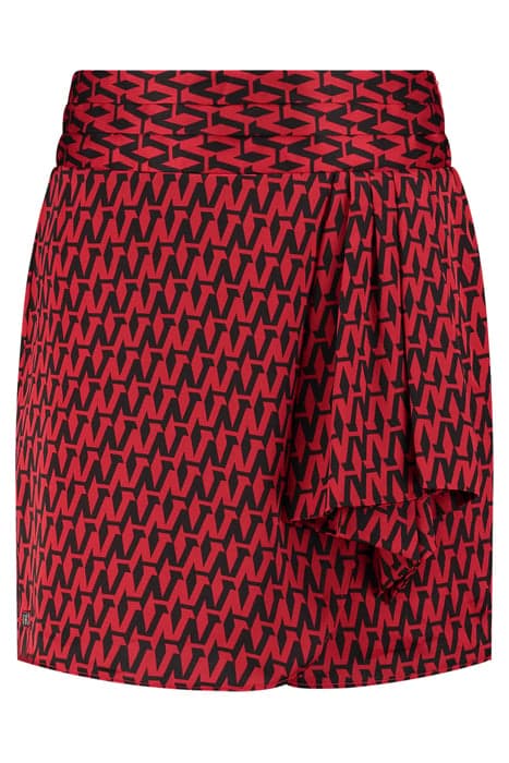 ANKARA PRINTED SKIRT RACING RED by NIKKIE