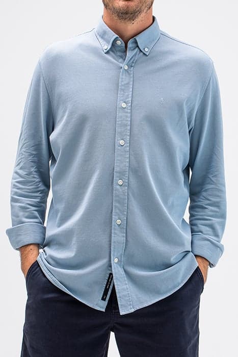 ROBBINS CLEAN PIQUE SHIRT HORIZON BLUE by Butcher of Blue