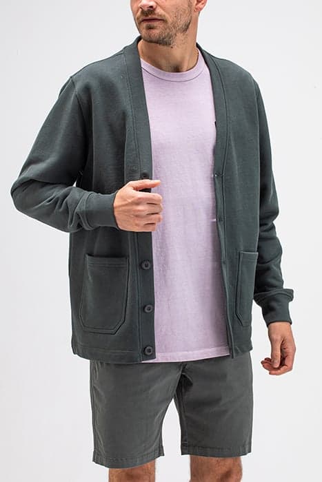 NICOLAS CARDIGAN GREY BLACK by Butcher of Blue