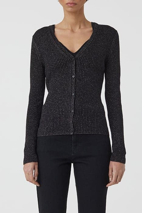 V CARDIGAN LONG SLEEVE KNITS BLACK by Closed