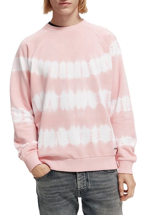 TIE-DYE ARTWORK RELAXED-FIT SWEATSHIRT ROSE by Scotch & Soda