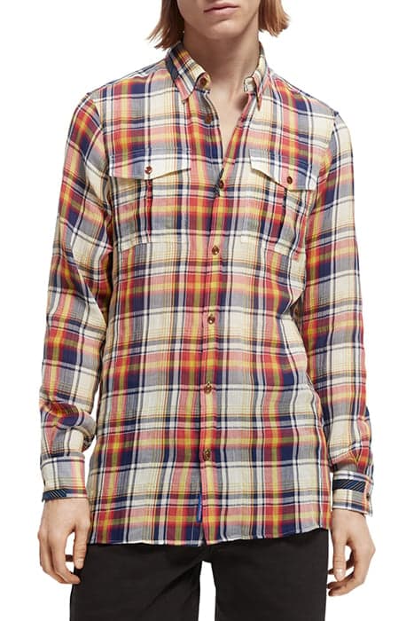 REGULAR-FIT MIX & MATCH SEERSUCKER SHIRT IN ORGANIC COTTON C by Scotch & Soda