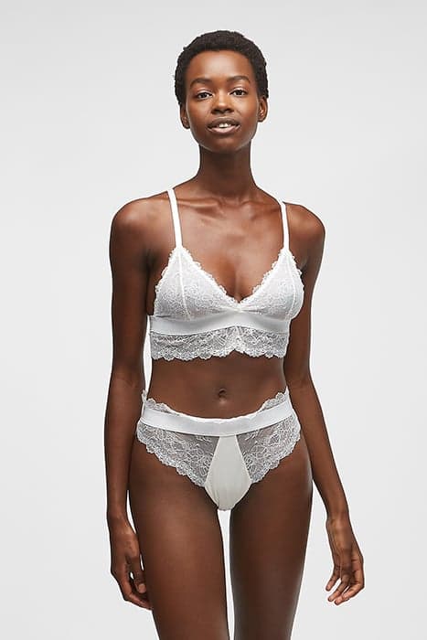 TAILORED LACE BRA IVORY by KARL LAGERFELD