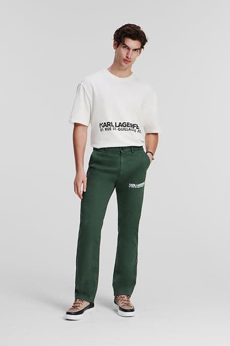 RSG WASHED CHINO PANTS WASHED VINTAGE GREEN by KARL LAGERFELD