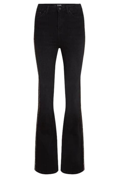 FLARE DENIM PANTS BLACK by KARL LAGERFELD