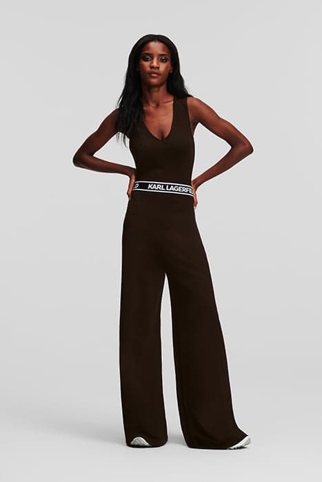 LOGO TAPE JUMPSUIT BLACK by KARL LAGERFELD